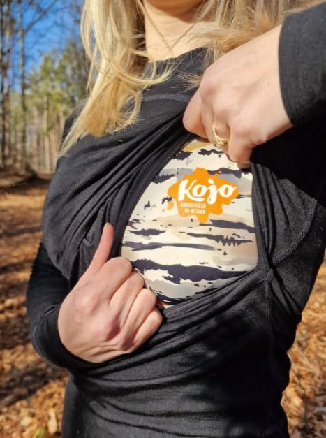 Breastfeeding Long Sleeve T-shirt - Chic Noir