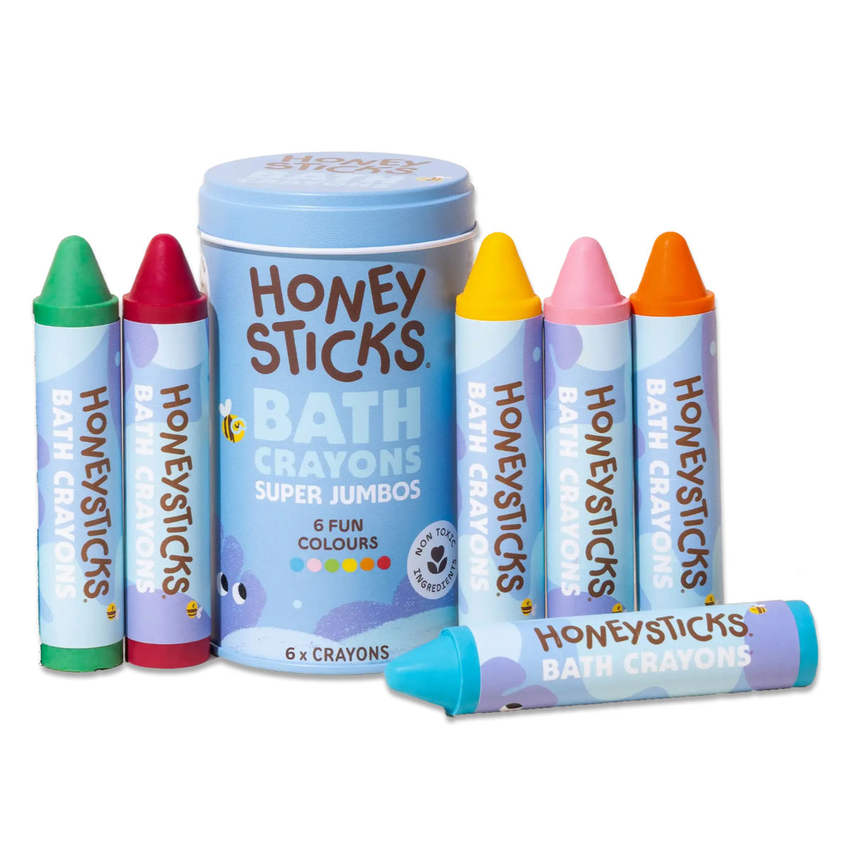 Honeysticks Bath Crayons Super Jumbos 6pk