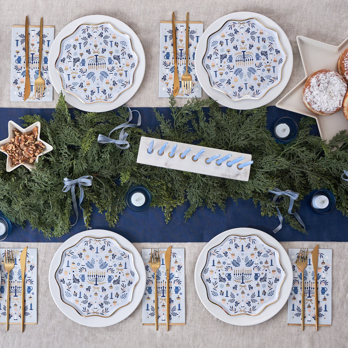 Modern Hanukkah - Small Paper Plates