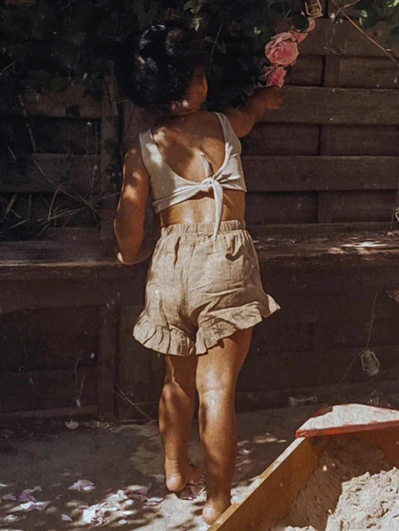 The Simple Folk Frill Linen Short