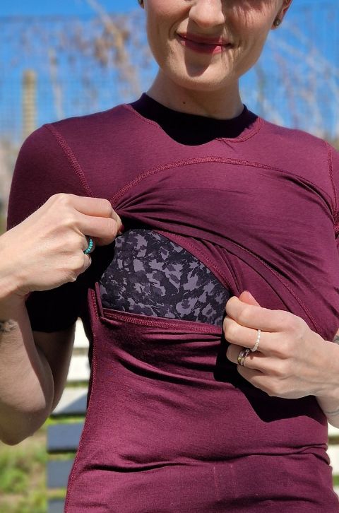 Breastfeeding Short Sleeve T-shirt - Fig