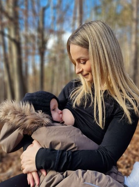 Breastfeeding Long Sleeve T-shirt  - Chic Noir