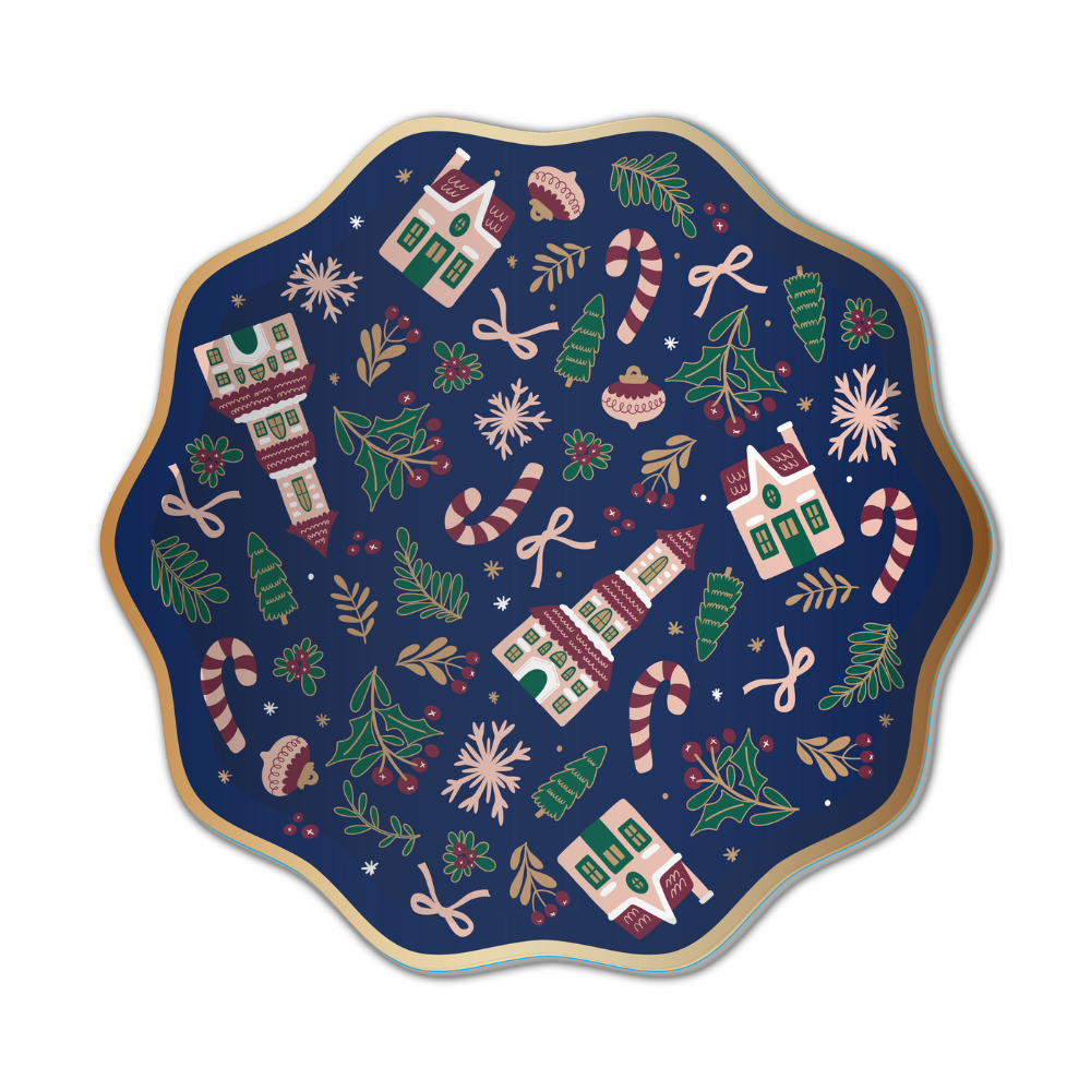 Classic Christmas Plates - Small Paper Plates