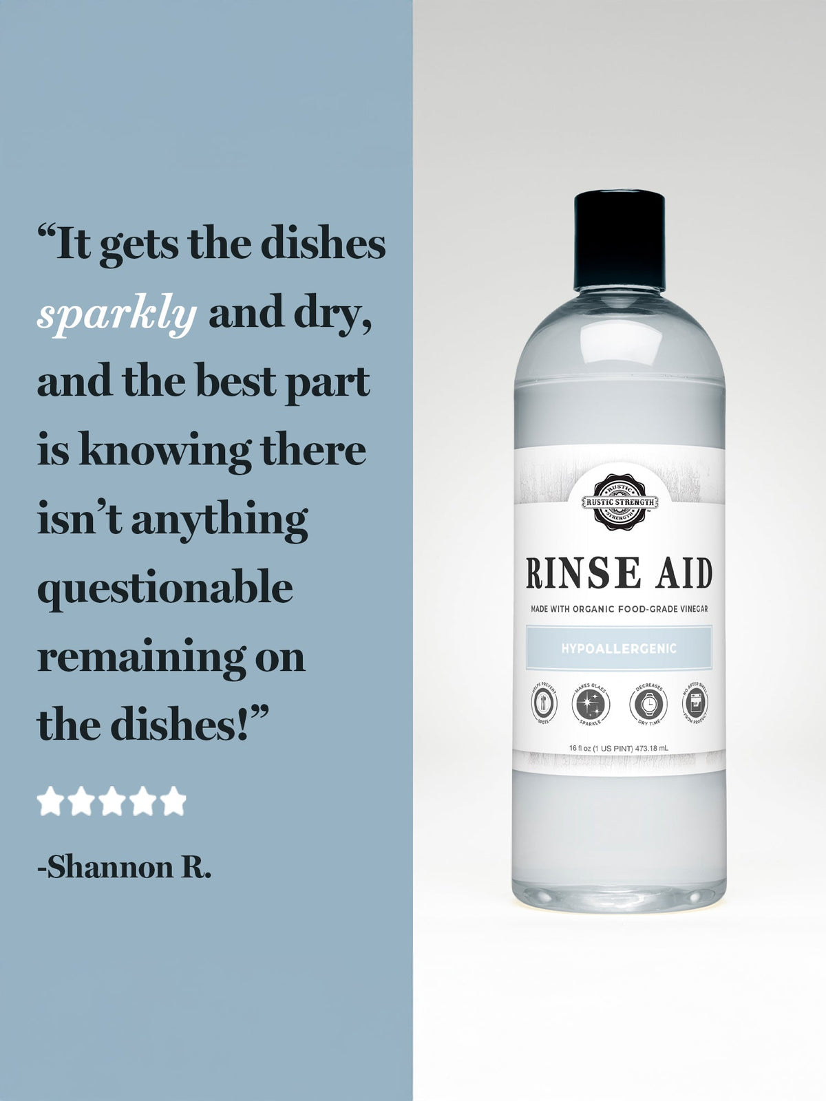 Rinse Aid for Automatic Dishwashers | Unscented