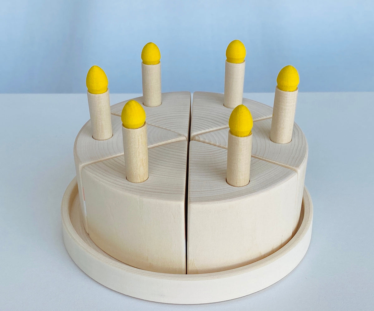 Toy Birthday Cake with Candles