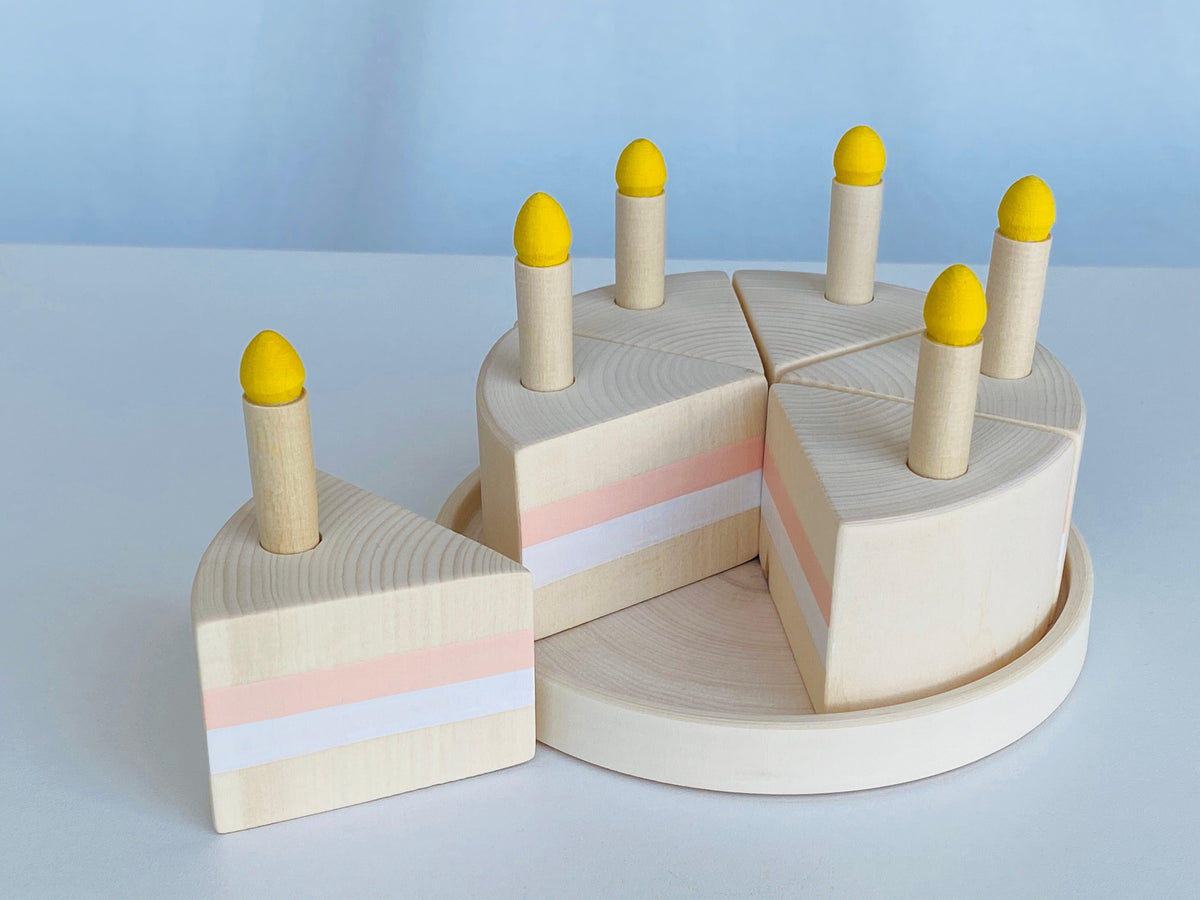 Toy Birthday Cake with Candles