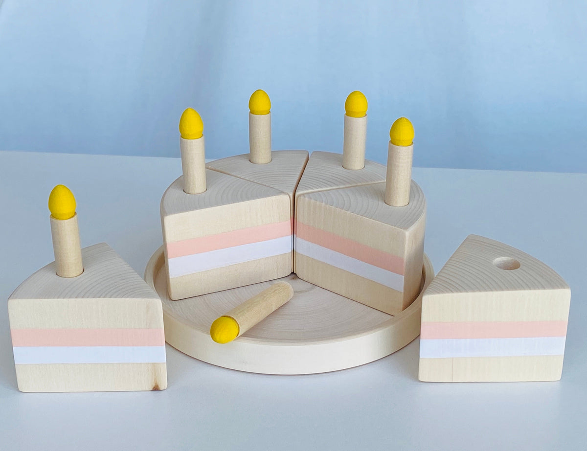 Toy Birthday Cake with Candles